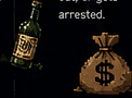Bottle and money bag